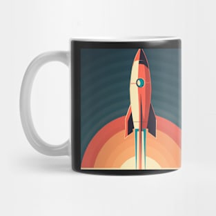 Toy rocket taking off Mug